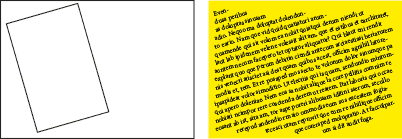 Adobe InDesign: tekst schuin in een vlak plaatsen